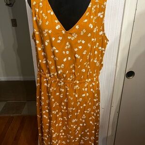 Old Navy butterscotch  Floral Midi Dress